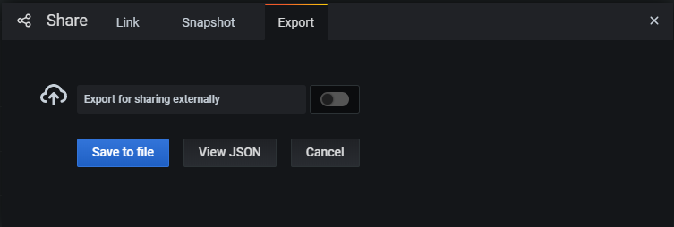 Grafana export